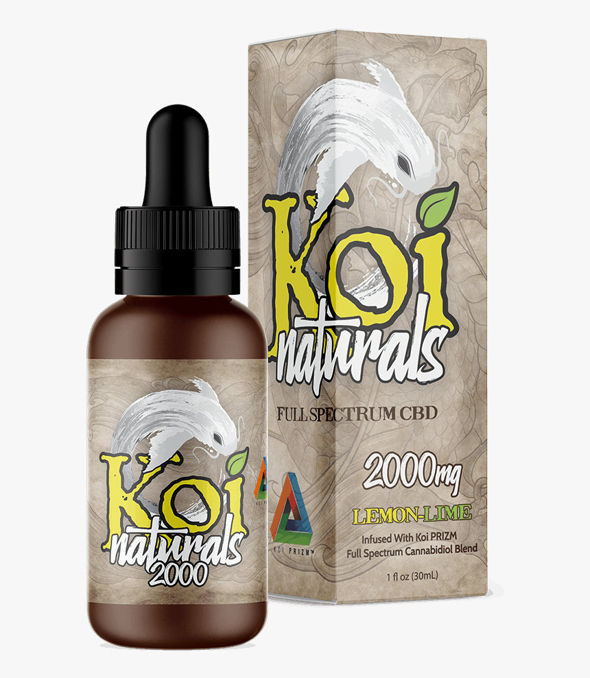 Tincture Of Koi Naturals Lemon-lime Flavored 2000mg, HD Png Download