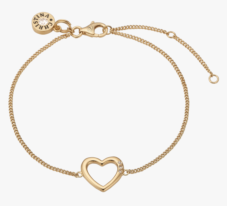 Open Heart, Gold Plated Bracelet With 4 Topazes, HD Png Download