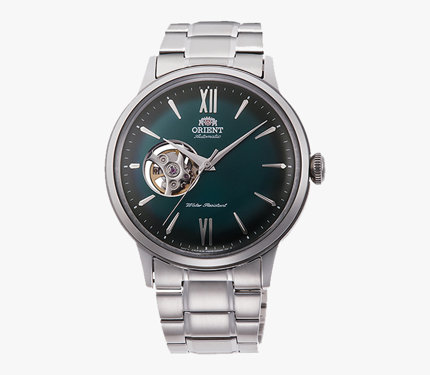 Orient Automatic Helios Open Heart Green Dial Ra Ag0026e10a, HD Png Download
