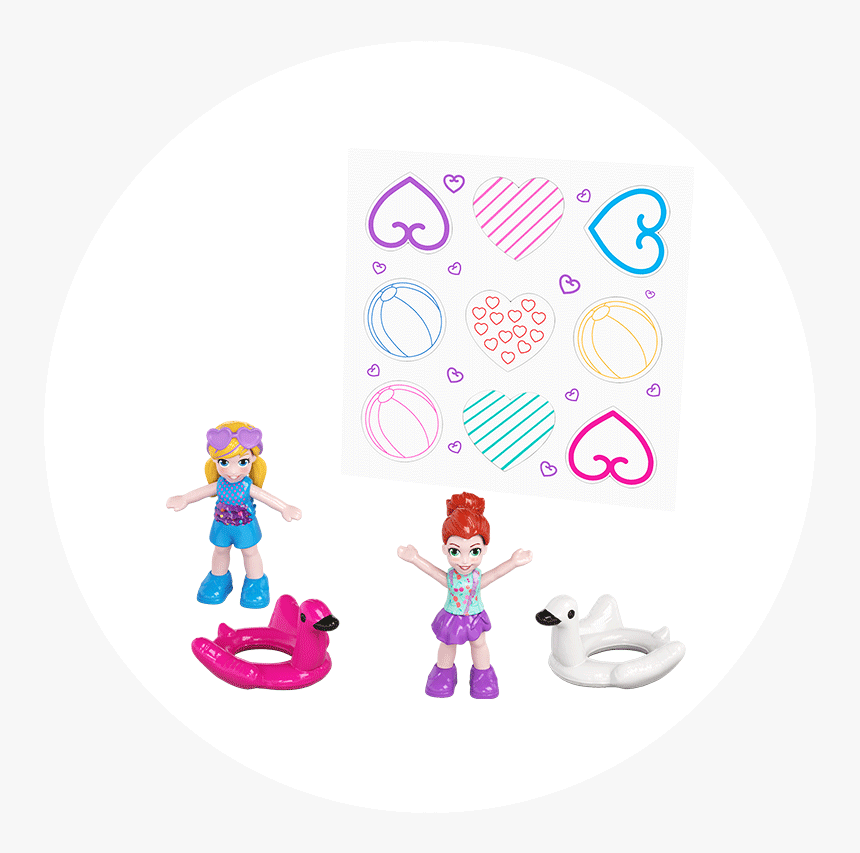 Polly Pocket Pocket World Flamingo Floatie Compact, HD Png Download