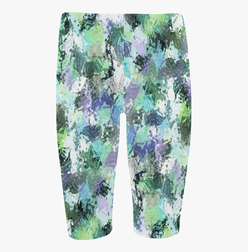 Green Paint Splatter Hestia Cropped Leggings, HD Png Download