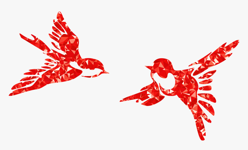 This Free Icons Png Design Of Ruby Stylized Birds Silhouette, Transparent Png
