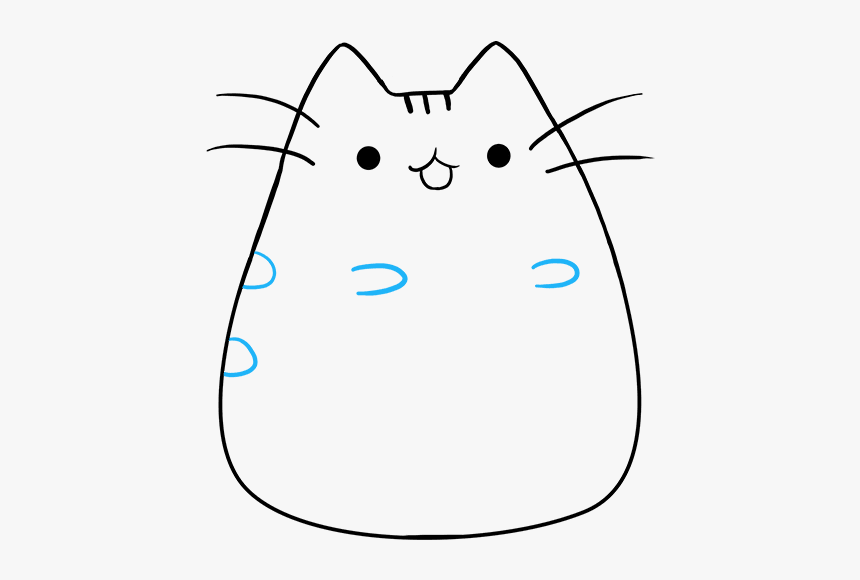 How To Draw Pusheen The Cat, HD Png Download