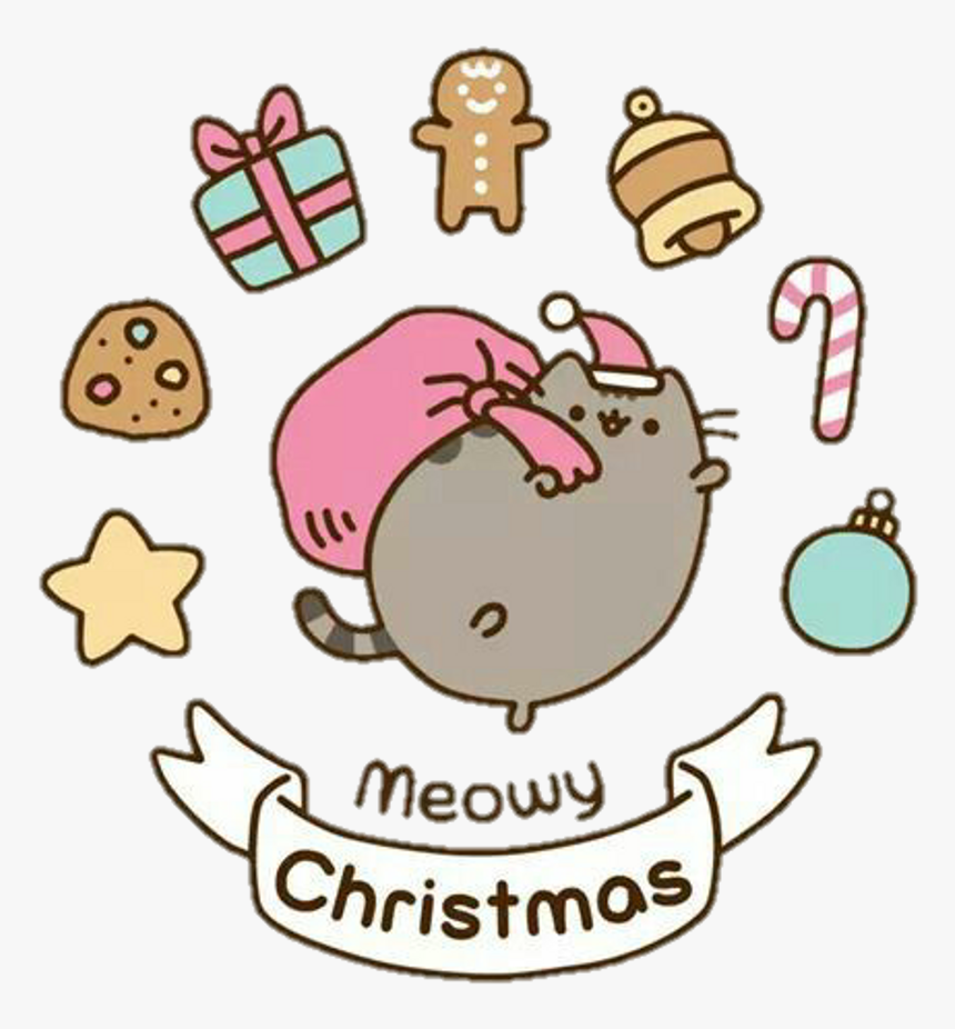 Pusheen Cat Drawing Easy Christmas , Png Download, Transparent Png
