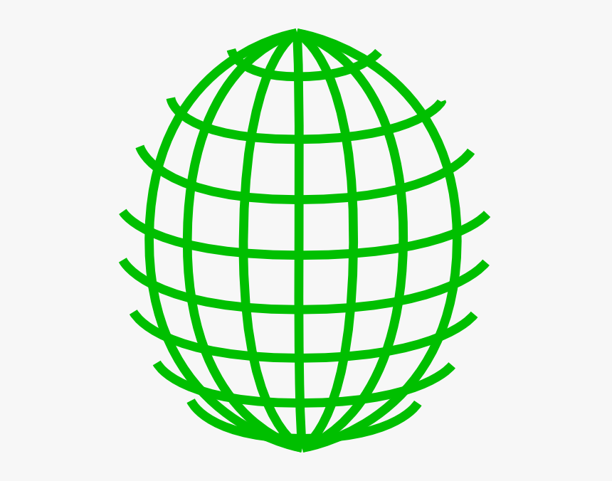 Green Globe Outline Clipart , Png Download, Transparent Png