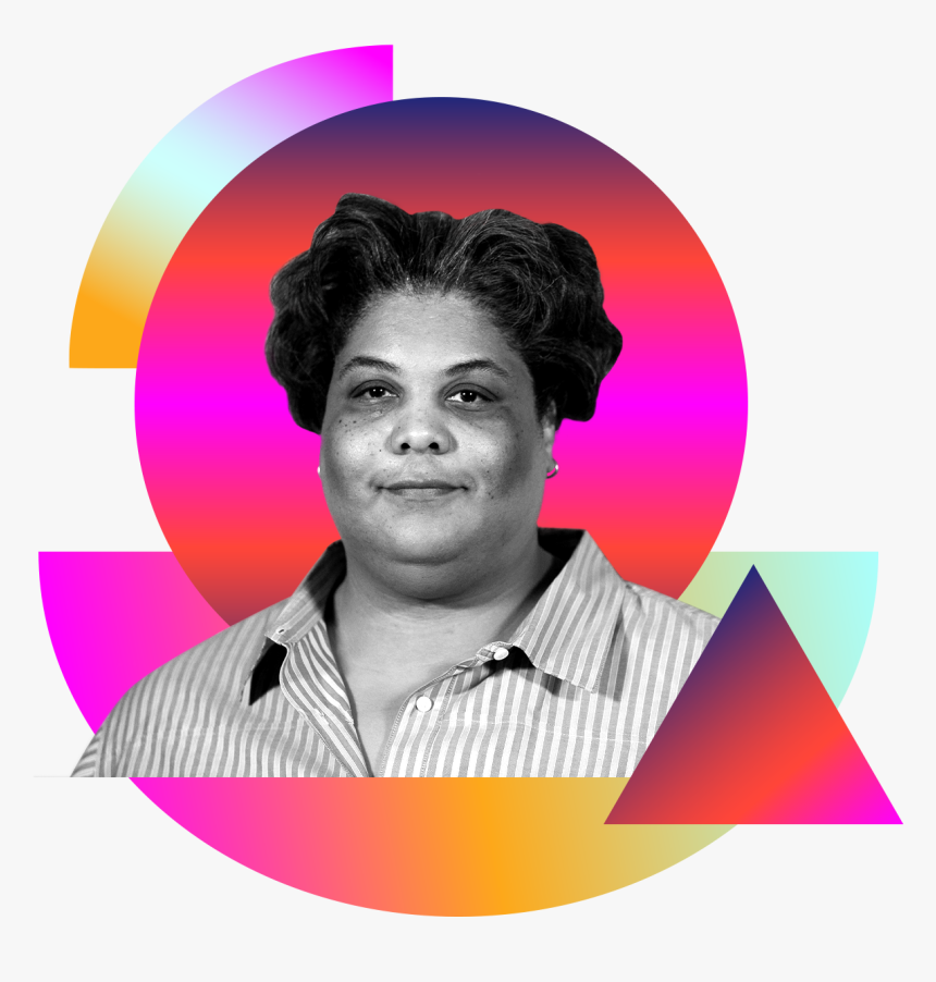 Photo Illustration Of Roxane Gay In Black And White, HD Png Download
