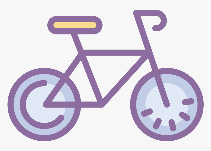 This Is A Black And White Outline Of A Bicycle, HD Png Download