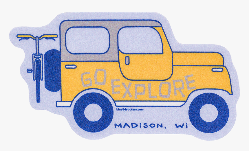 Cover Image For Blue 84 Jeep Go Explore Decal, HD Png Download