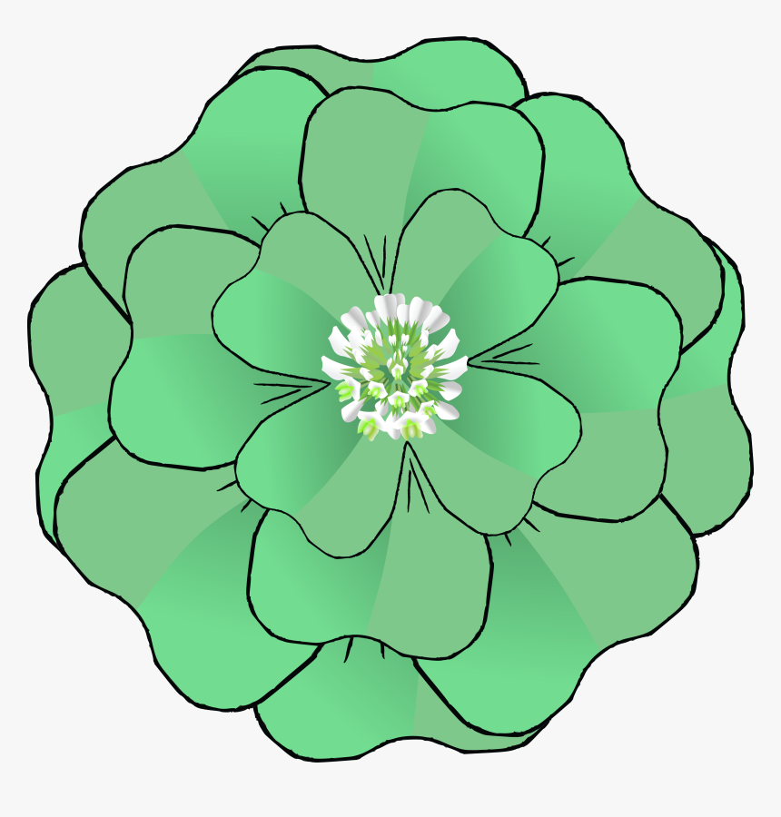 Free Clipart Of A St Patricks Day Green Four Leaf Clover, HD Png Download