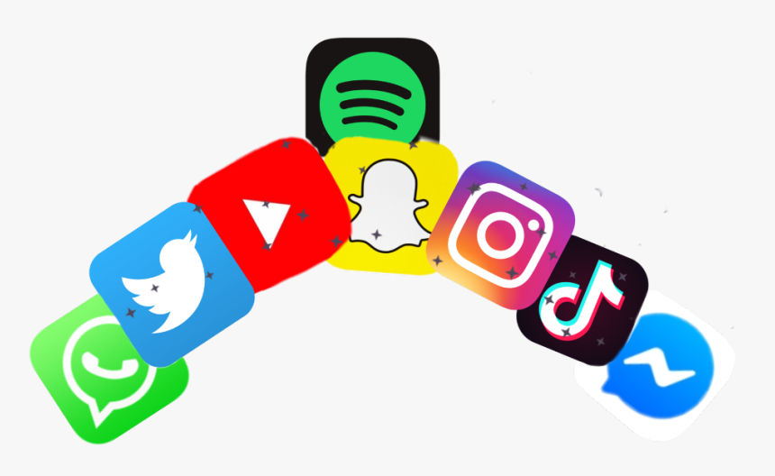 #spotify And #twitter And #youtube And #snapchat And, HD Png Download