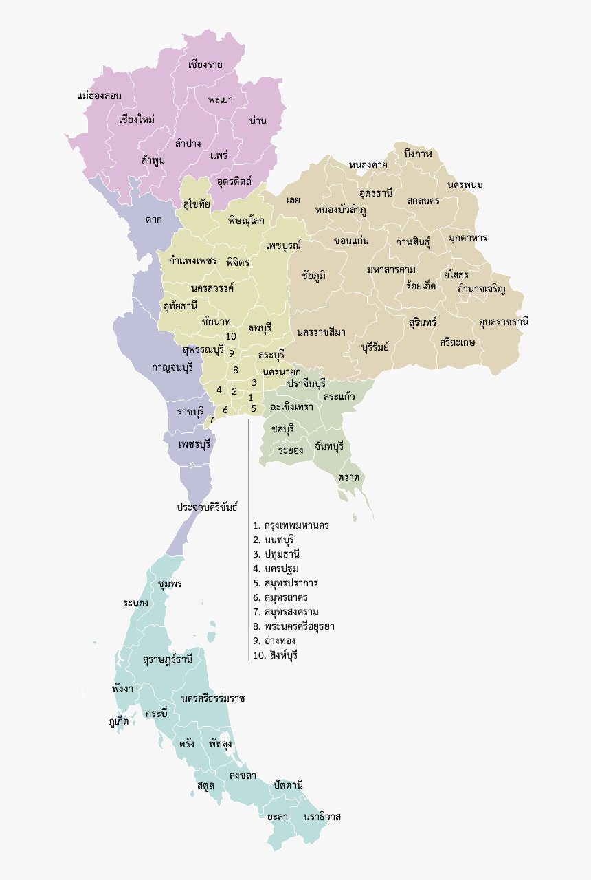 Map Th Provinces By Geographic, HD Png Download
