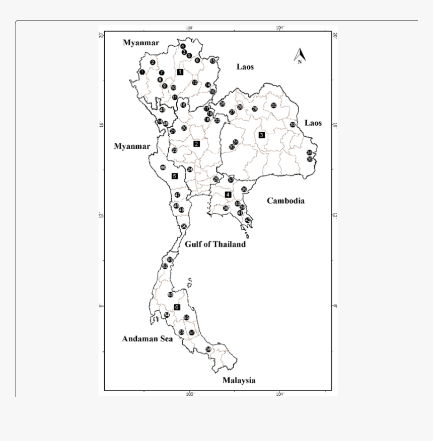 Thailand Map Png, Transparent Png