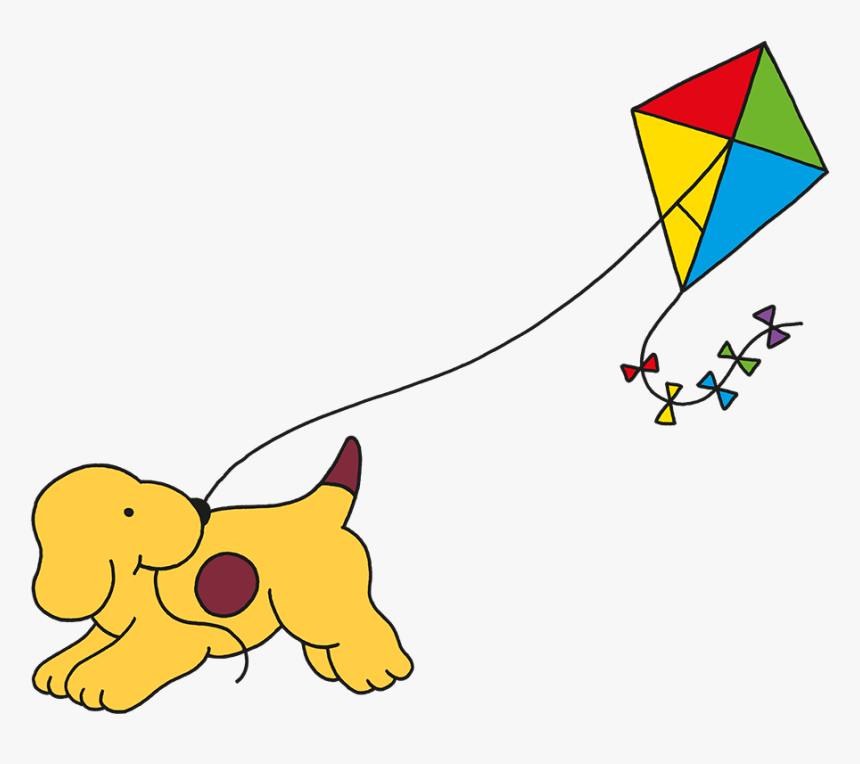 Spot Plays With His Kite, HD Png Download