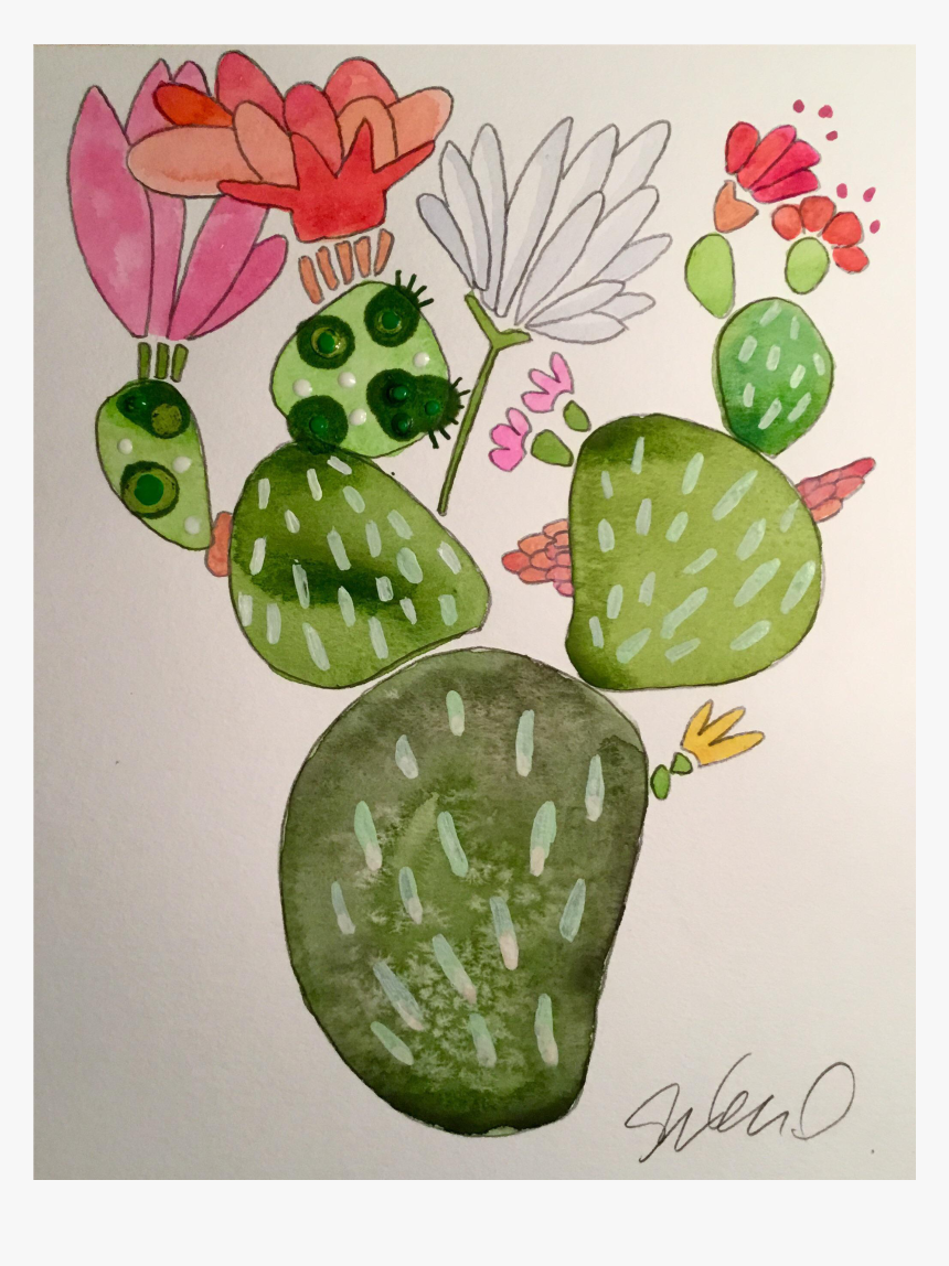 Watercolor Cactus Png, Transparent Png