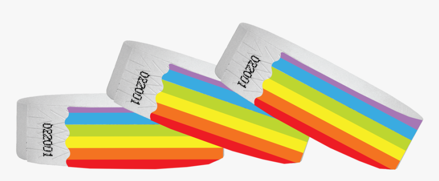 3/4 Tyvek Wristband Design Rainbow, HD Png Download