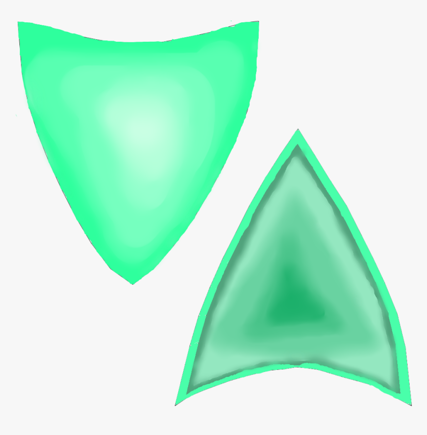 Green Cat Ears Transparent Clipart , Png Download, Png Download
