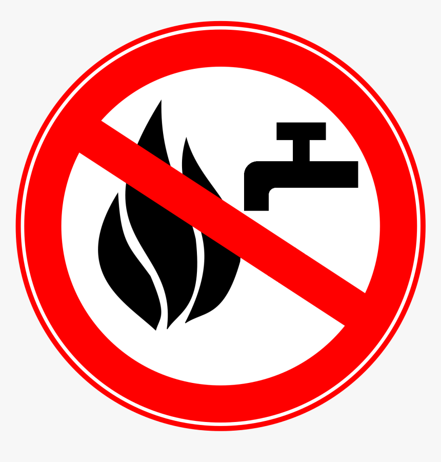 Divieto Di Spegnere L Incendio Con Acqua, HD Png Download