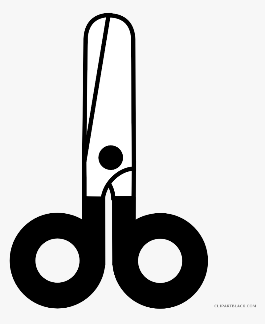 School Scissor Tools Free Black White Clipart Images, HD Png Download