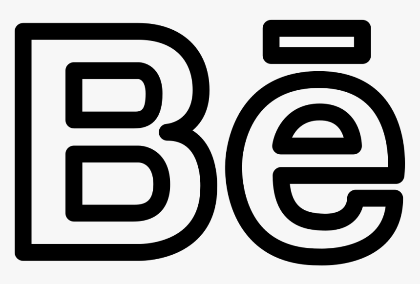 Behance Social Outlined Logo, HD Png Download