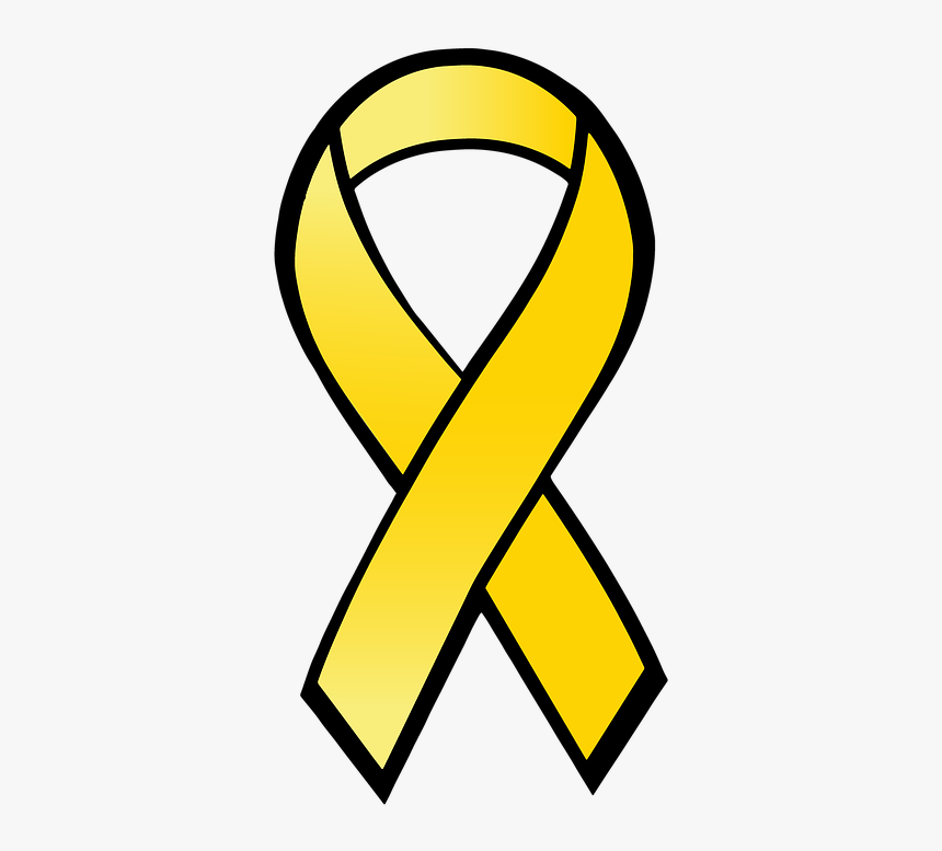 Ribbon, Satin, Yellow Ribbon, Medical, Hiv, Aids, HD Png Download