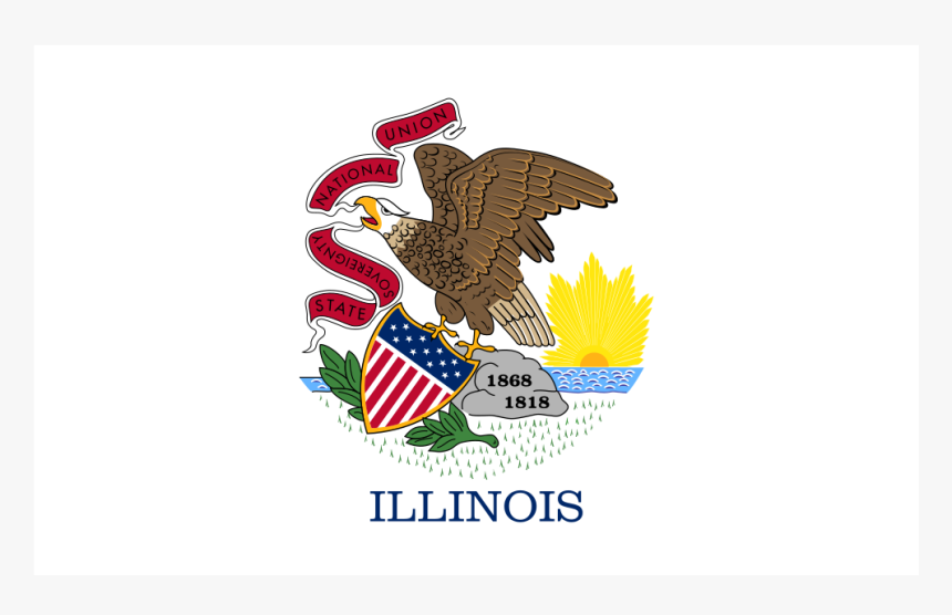 Us Il Illinois Flag Icon, HD Png Download
