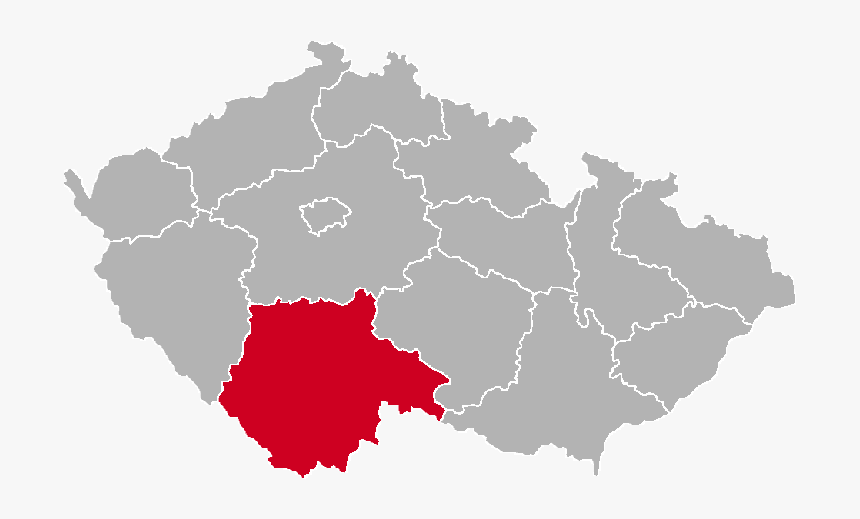 South Bohemian Region On The Map, HD Png Download