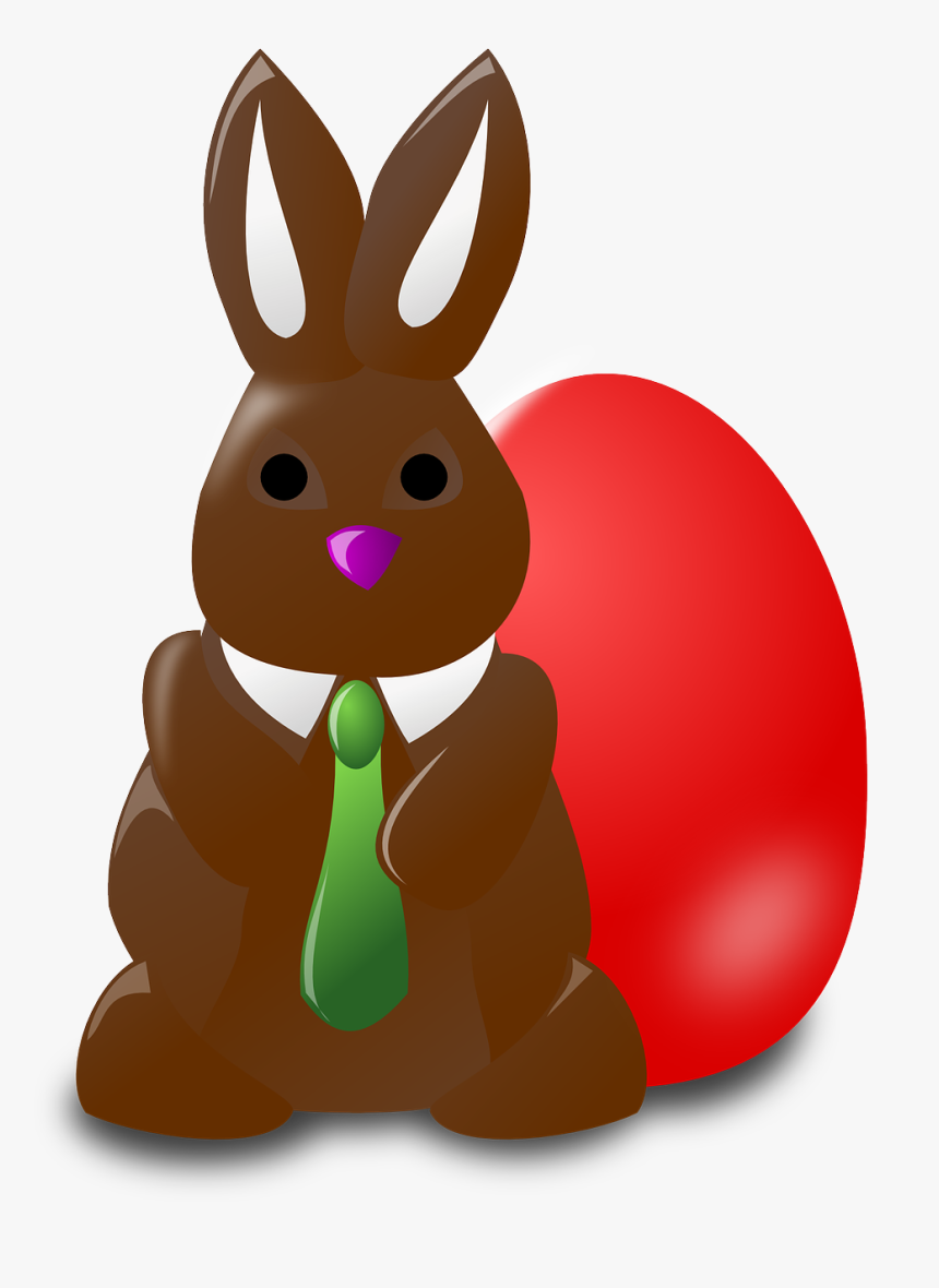 Easter, Bunny, Rabbit, Chocolate, Holidays, Egg, Red, HD Png Download