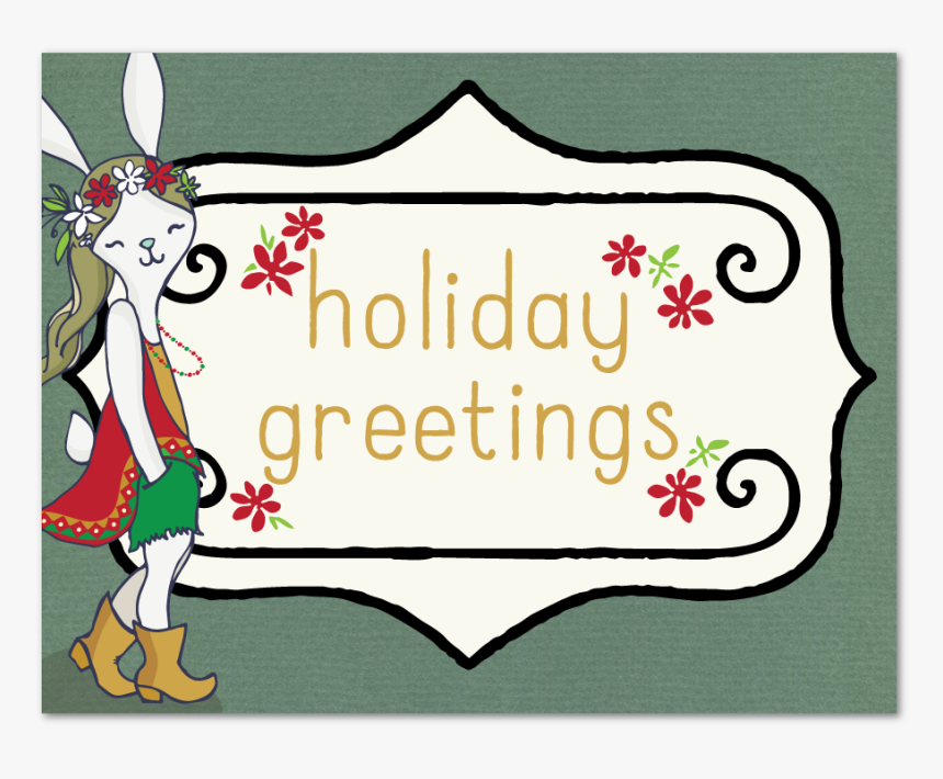 Bohemian Holiday Greeting Card 
								data-caption, HD Png Download