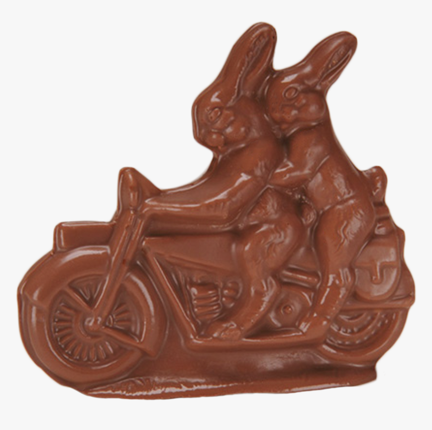 Chocolate Bunnies On Motorcycle In Milk Chocolate Or, HD Png Download