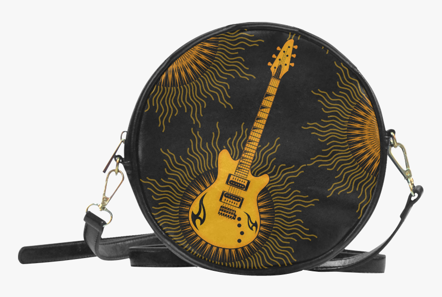 Tribal Sun Guitar By Artformdesigns Round Sling Bag, HD Png Download