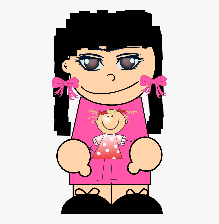 Girl With Black Pigtails, HD Png Download