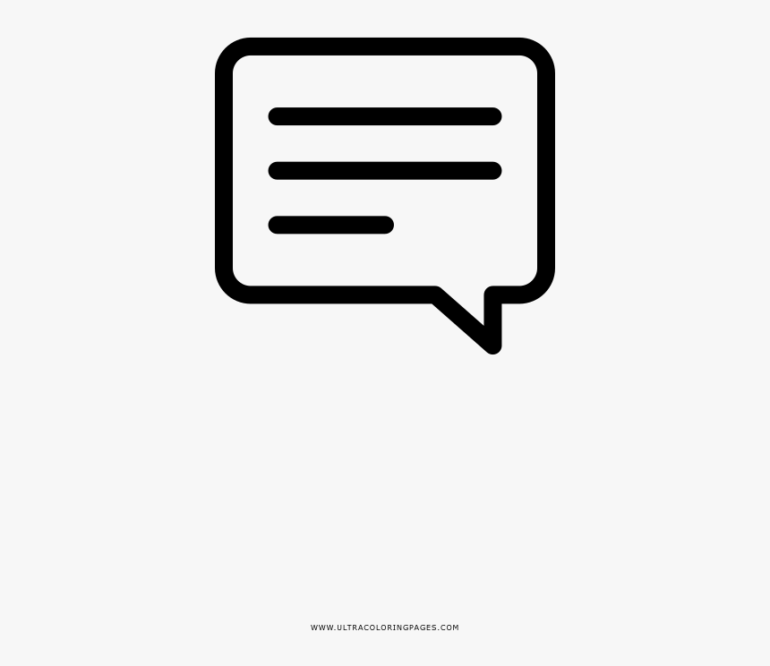 Speech Bubble Coloring Page, HD Png Download