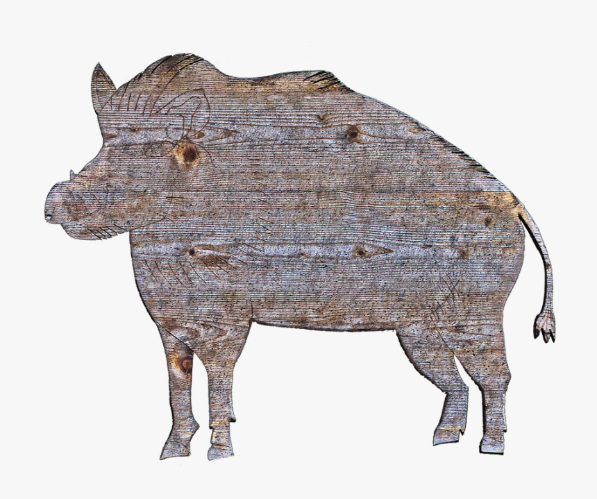 Boar, Holzfigur, Figure, Wood, Animal, Cut Out, Sawn, HD Png Download