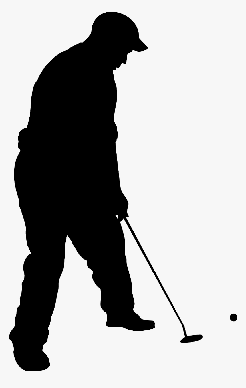 Golfer Silhouette Png, Transparent Png