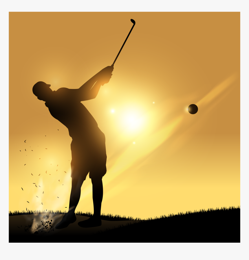Golfer Silhouette Png, Transparent Png