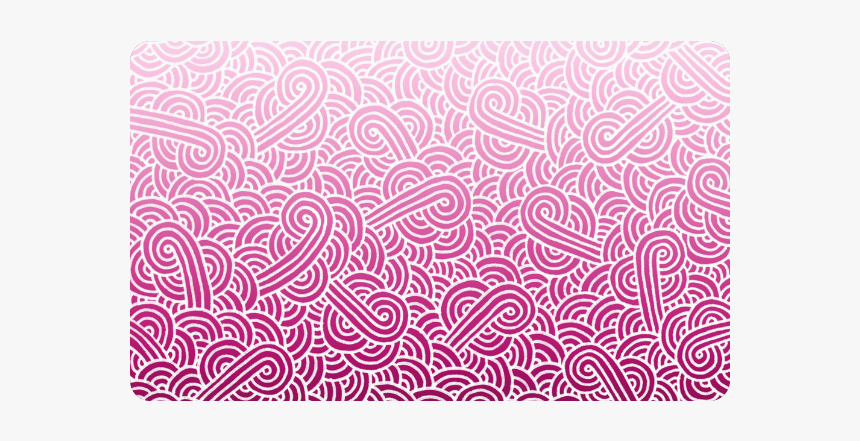 Ombre Pink And White Swirls Doodles Doormat 30 X18, HD Png Download