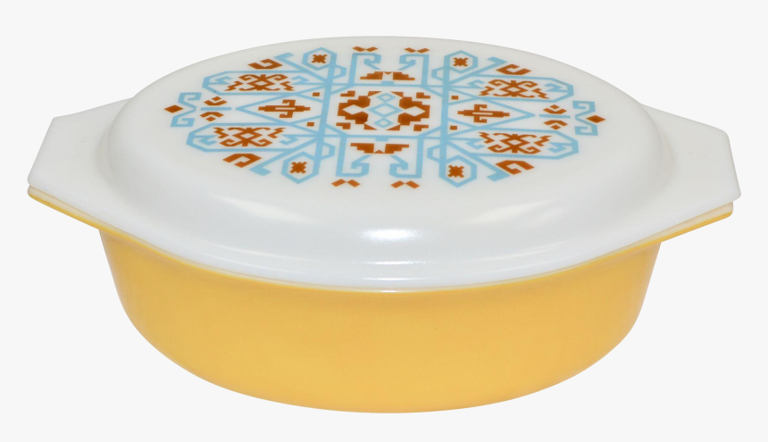 1970s Pyrex Navajo Yellow Gold Casserole Dish With, HD Png Download