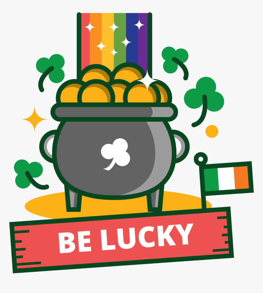 St Patrick Tagesglücklicher Topf Aufkleber, HD Png Download