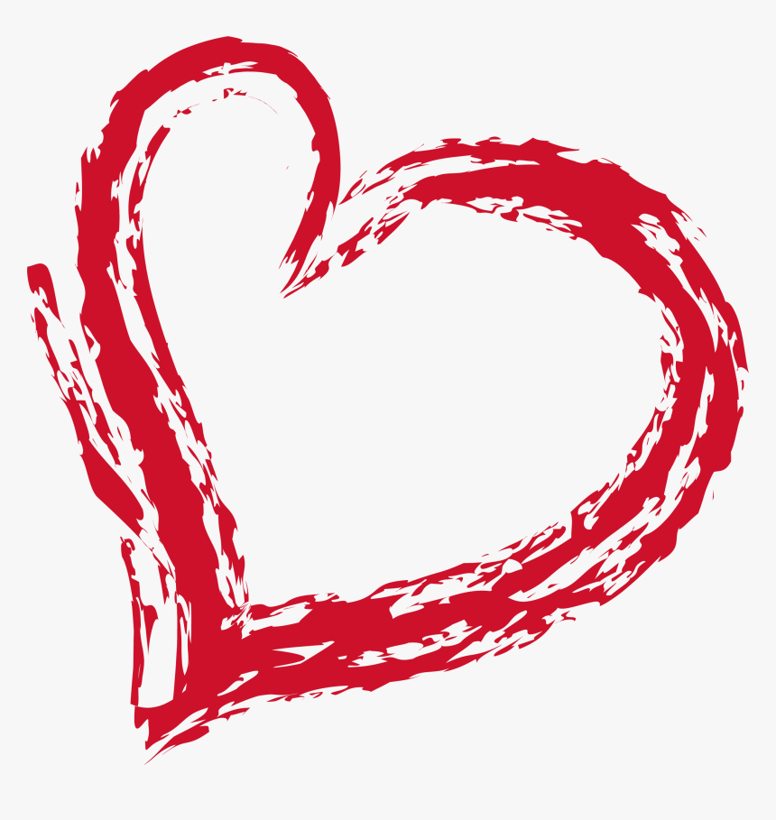 Brush Heart Png, Transparent Png