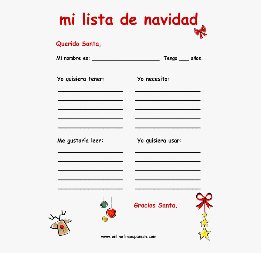 Mi Lista De Navidad Impresión Gratis My Christmas Wish, HD Png Download