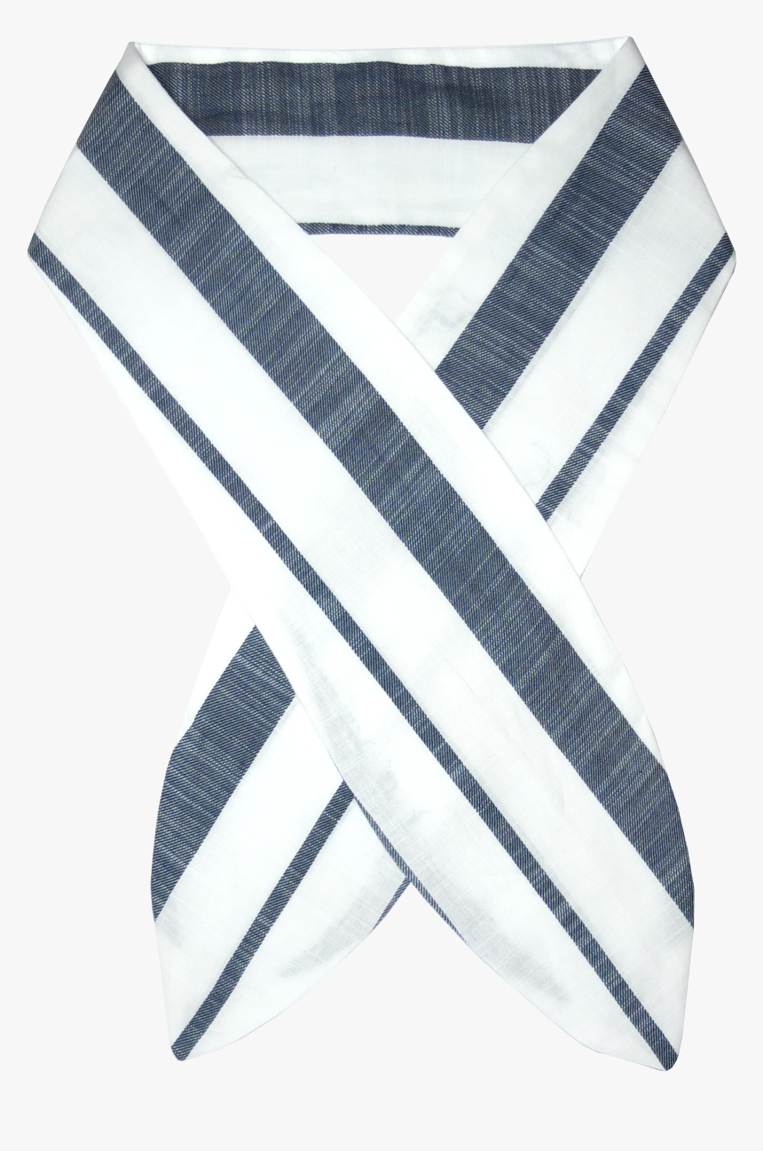 Navy And White Stripe Headscarf, HD Png Download