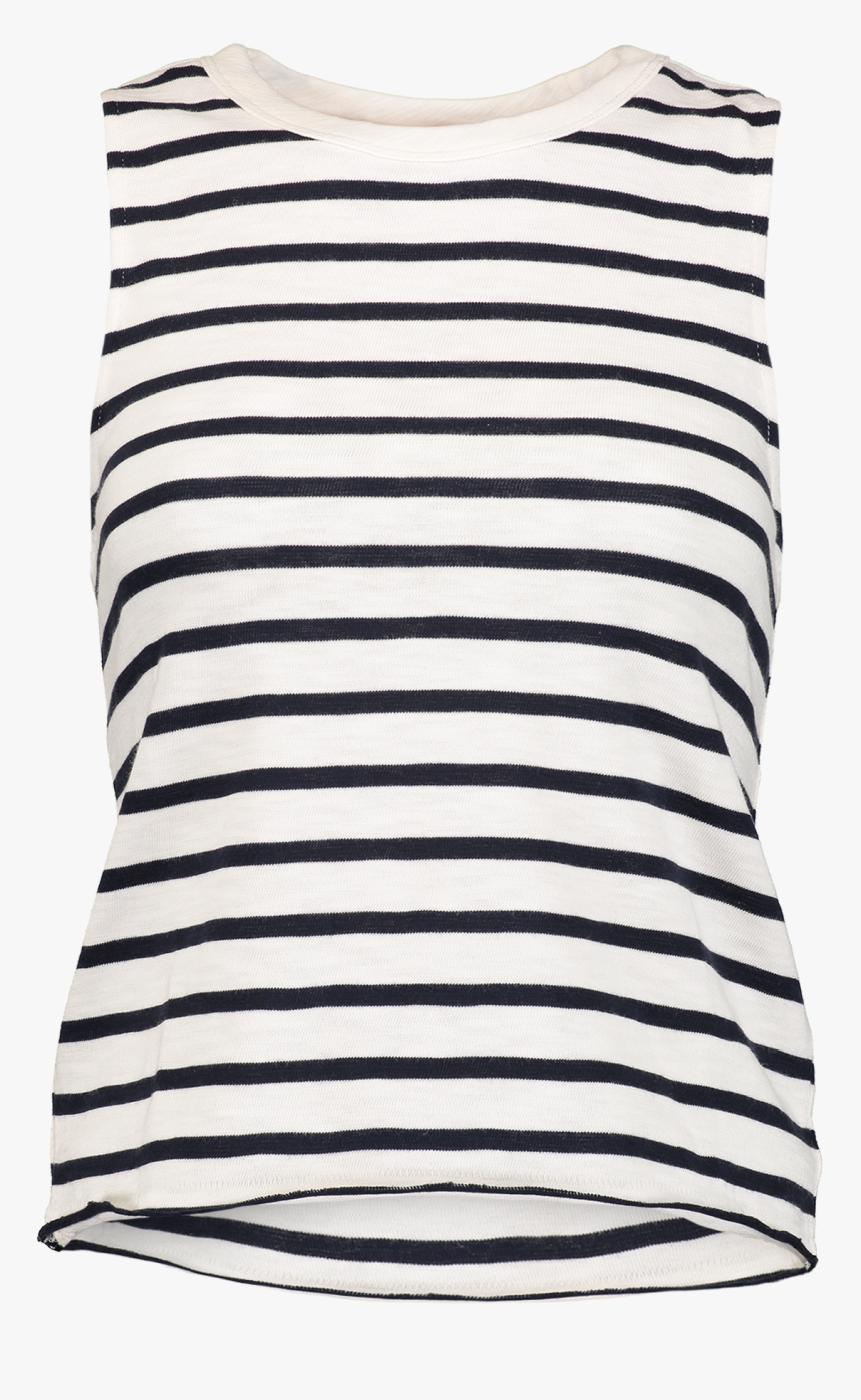 Halsey Stripe Tank White/navy, HD Png Download