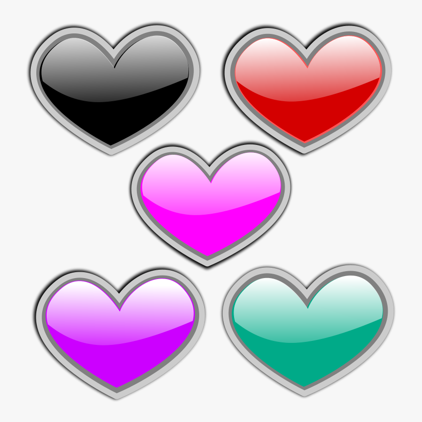 Gloss Heart 2 Free Vector / 4vector, HD Png Download
