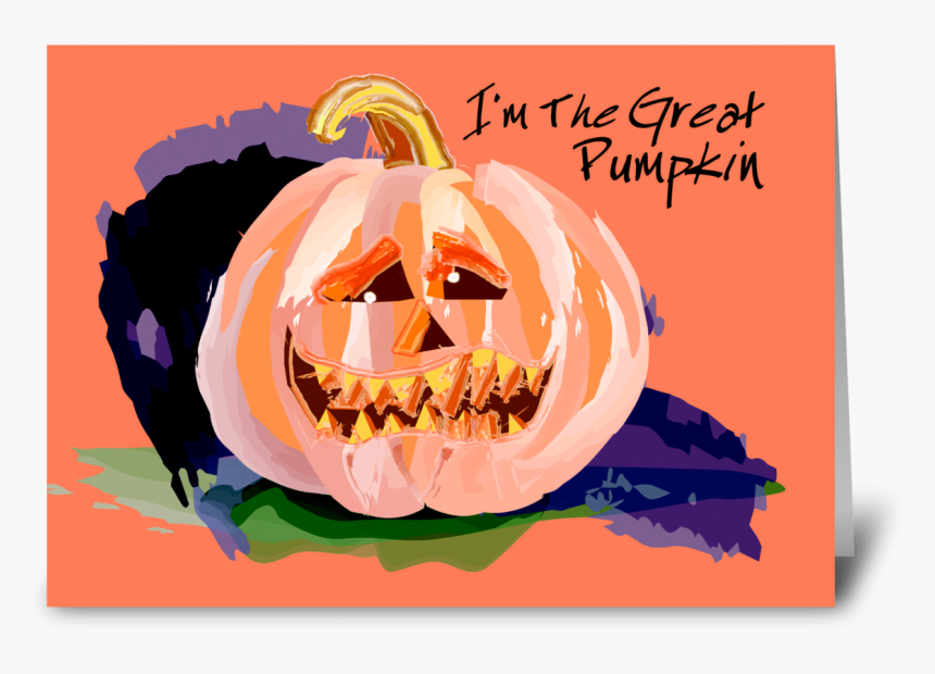 Pumpkin Head Greeting Card, HD Png Download