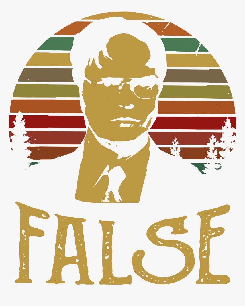 Sunset Retro Dwight Schrute False Shirt, Sweater, Hoodie,, HD Png Download