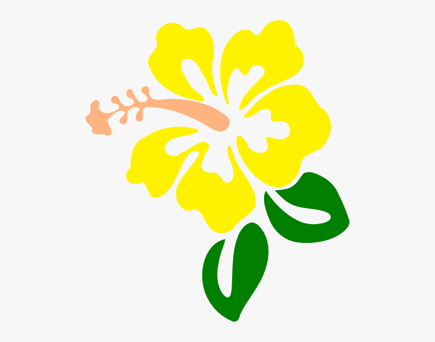 Hibiscus Yellow Clip Art, HD Png Download