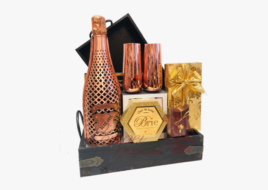 Taste Of Glamour Champagne Gift Basket, Copper Anniversary, HD Png Download