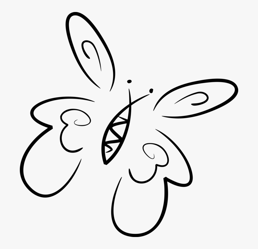 Transparent Butterfly Outline Png, Png Download