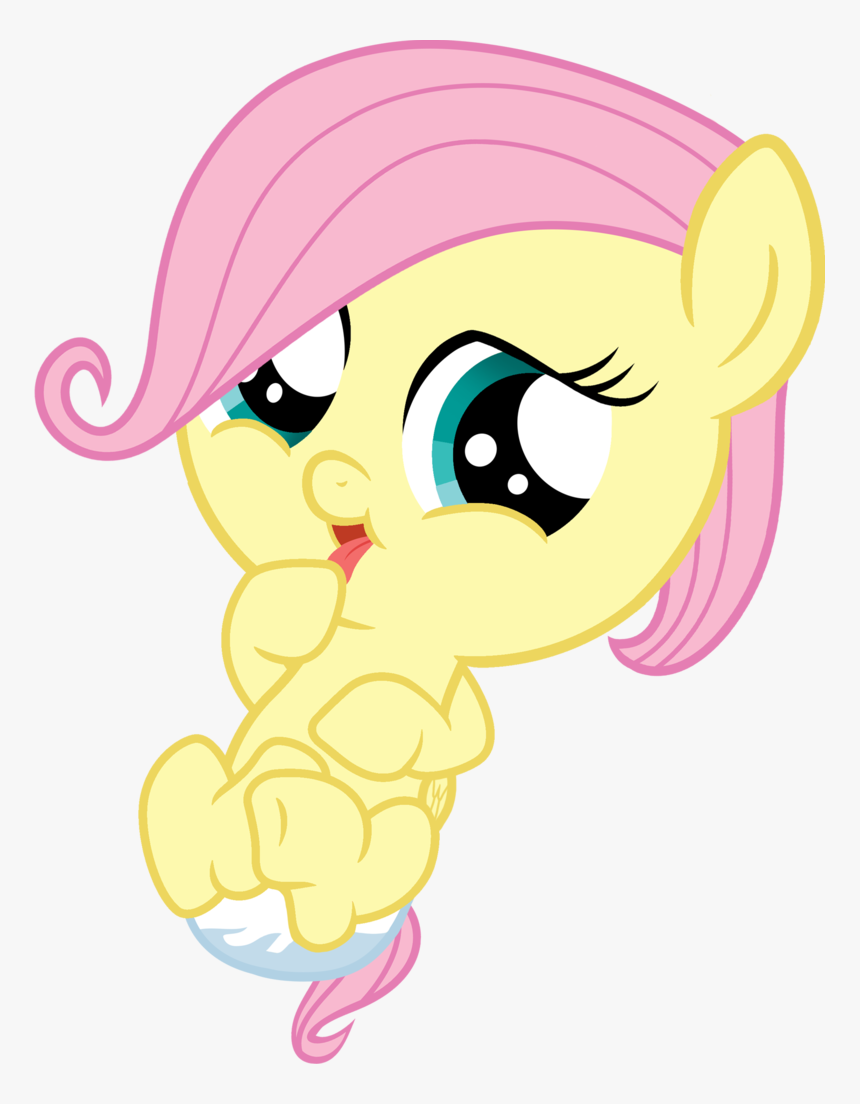 Fluttershying The Baby Vector, HD Png Download