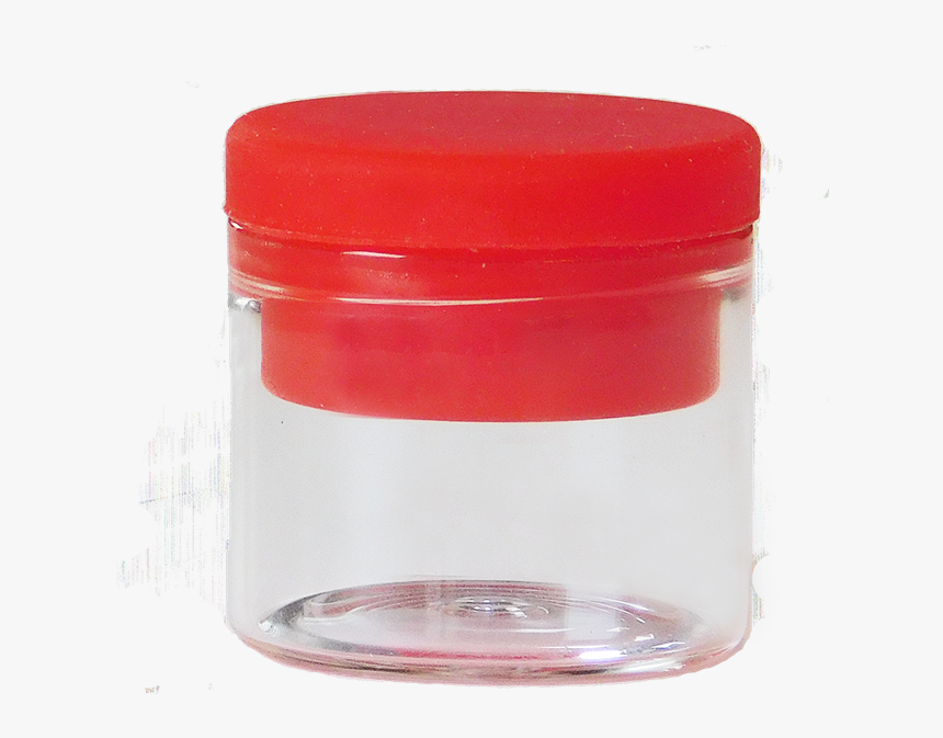 6ml Concentrate/cream Glass Jar-red Silicon Lid, HD Png Download